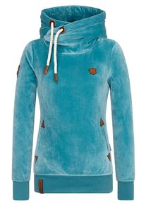 Naketano, Damen Hoody 'Darth Mack', Himmelblau / Braun / Wei&szlig;