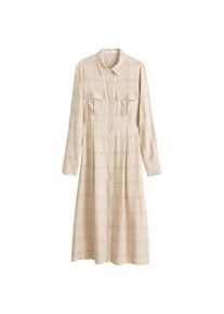 Mango, Damen Kleid 'Nevada', Camel / Dunkelgrau