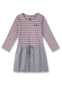 Eat ants by Sanetta, Mädchen Jerseykleid, Grau / Helllila