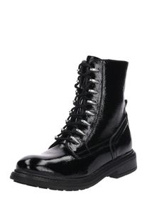 PS Poelman, Damen Schnürstiefelette, Schwarz
