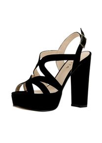 Evita, Damen Sandalette, Schwarz