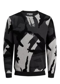 Jack & Jones JACK & JONES, Herren Strickpullover, Grau / Schwarz
