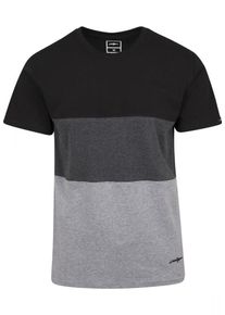 Mister Tee, Herren T-Shirt, Grau / Dunkelgrau / Schwarz
