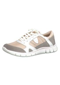 Tamaris, Damen Sneaker, Stone / Puder / Wei&szlig;