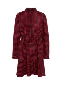 Tom Tailor Denim, Damen Kleid, Nachtblau / Hellrot