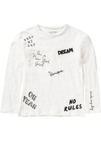 STACCATO, M&auml;dchen Langarmshirt mit Patches f&uuml;r M&auml;dchen, Wei&szlig;