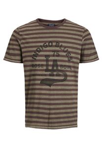 Jack & Jones JACK & JONES, Herren T-Shirt, Rostbraun / Gr&uuml;nmeliert