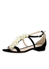 Evita, Damen Sandale 'SALVINA', Schwarz / Weiß