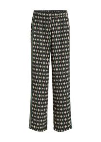 Vila, Damen Hose, Beige / Hellbraun / Grün