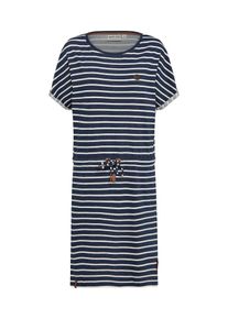 Naketano, Damen Jerseykleid 'Blaues Licht', Nachtblau / Weiß