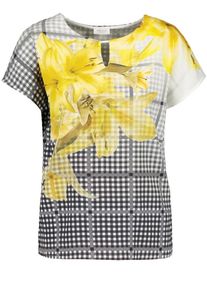 Gerry Weber, Damen Blusenshirt, Gelb / Schwarz / Wei&szlig;