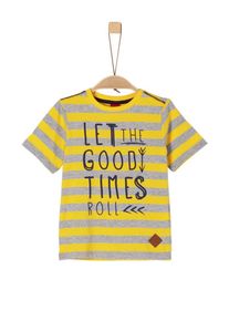 s.Oliver Junior, Streifenshirt, Gelb / Graumeliert