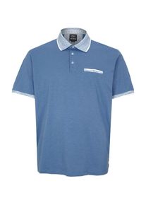 s.Oliver RED LABEL, Herren Poloshirt, Royalblau / Hellblau / Weiß