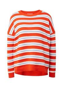 Tom Tailor Denim, Damen Pullover, Rauchblau / Rot / Weiß