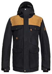 Quiksilver, Herren Snowboardjacke 'Mission Plus', Orange / Schwarz
