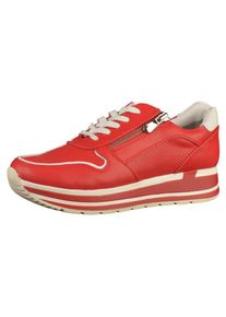 Marco Tozzi, Damen Sneaker, Rot / Wei&szlig;