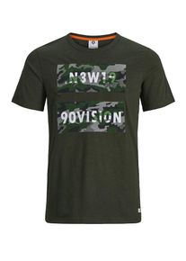 Jack & Jones JACK & JONES, Herren T-Shirt 'Camo', Oliv