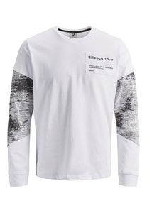 Jack & Jones JACK & JONES, Herren Shirt, Basaltgrau / Weiß