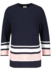 Gerry Weber, Damen Pullover, Kobaltblau / Puder / Wei&szlig;