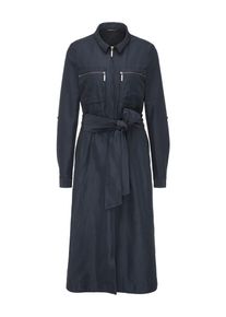Apart, Damen Trenchcoat-Kleid mit Hemdblusenkragen, Marine