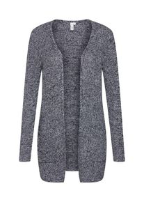 Q/S Designed By, Damen Strickjacke, Schwarz / Naturweiß
