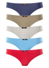 H.I.S. H.I.S, Damen String (5er Pack), Hellblau / Dunkelblau / Graumeliert / Oliv / Rot