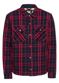 GAP, Herren Jacke 'SHERPA LINED PLAID SHIRT JKT', Rot