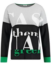 Gerry Weber, Damen Pullover, Grau / Schwarz / Wei&szlig;