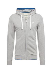 Tom Tailor, Herren Sweatjacke 'basic hooded sweatshirt Fullzip Swtshi. 1/1', Grau