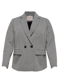 Only Carmakoma, Damen Blazer, Schwarz / Weiß