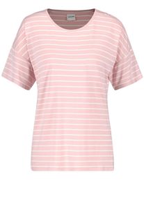 Taifun, Damen T-Shirt, Rosa / Offwhite