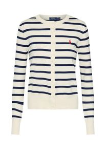 Polo Ralph Lauren, Damen Strickjacke 'STRIPE CARDI-LONG SLEEVE-SWEATER', Beige / Navy