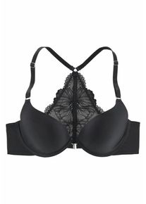Lascana, Damen T-Shirt-BH, Schwarz