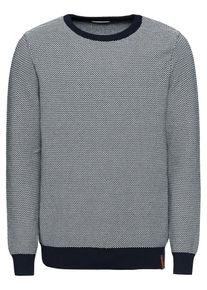 KnowledgeCotton Apparel, Herren Pullover, Grau / Schwarz