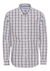 Banana Republic, Herren Hemd 'GR SPW LUX POP PLAID', Grau / Weiß