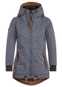 Naketano, Damen Jacket 'Watch This Thing Bounce', Taubenblau / Braunmeliert