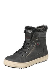 Tom Tailor, Damen Snowboots, Dunkelgrau / Wollwei&szlig;