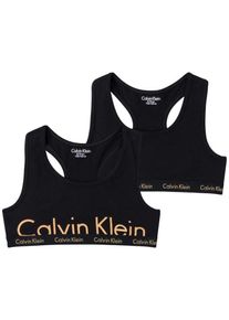 Calvin Klein, Mädchen Bustier 'Modern Cotton', Goldgelb / Schwarz