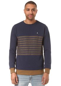 Volcom, Herren 'Threezy Crew' Sweatshirt, Dunkelblau / Ocker