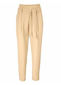 Heine, Damen Hochbundhose mit Bindegürtel, Camel