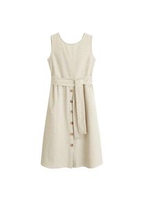 Mango, Damen Kleid 'Moira', Beige / Oliv
