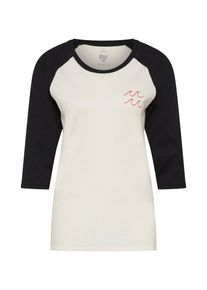 Billabong, Damen T-Shirt, Creme / Rot / Schwarz