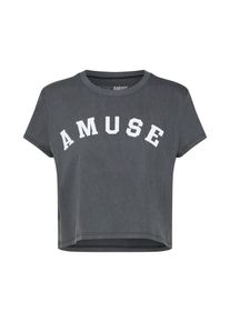 Amuse Society, Damen T-Shirt 'TEAM AMUSE', Dunkelgrau / Weiß
