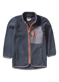 racoon outdoor, Fleecejacke 'Nelson', Taubenblau / Neonorange