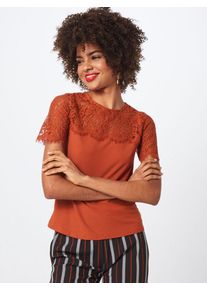 New Look, Damen Bluse '27.07 WW LACE YOKE', Rostrot