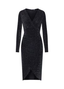 boohoo, Damen Kleid 'Shimmer Plunge', Schwarz