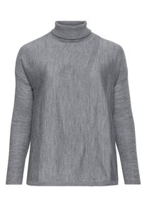 sheego Casual, Damen Rollkragenpullover, Grau