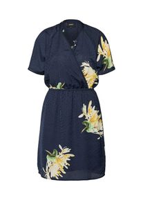 Object, Damen Kleid 'OBJFANETTE S/S V-NECK DRESS', Dunkelblau