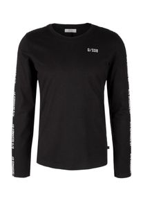 Q/S Designed By, Herren Longsleeve, Schwarz / Weiß
