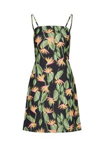 Glamorous, Damen Kleid, Grün / Hellorange / Schwarz